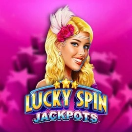 Lucky Spin Jackpots online game logo by Novomatic on luckeracasino.net.pl